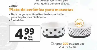 Lidl Plato de Cerámica Para Mascotas oferta