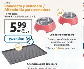 Lidl Comedero y Bebedero/Alfombrilla Para Comedero oferta