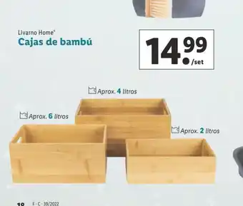 Lidl Cajas de Bambú oferta