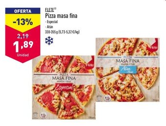 ALDI Pizza Masa Fina oferta