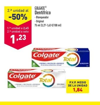 ALDI Colgate Dentifrico oferta