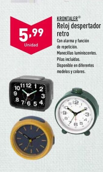 ALDI Reloj Despertador Retro oferta