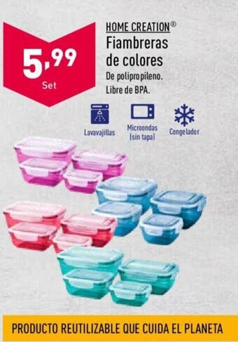 ALDI Fiambreras de colores oferta