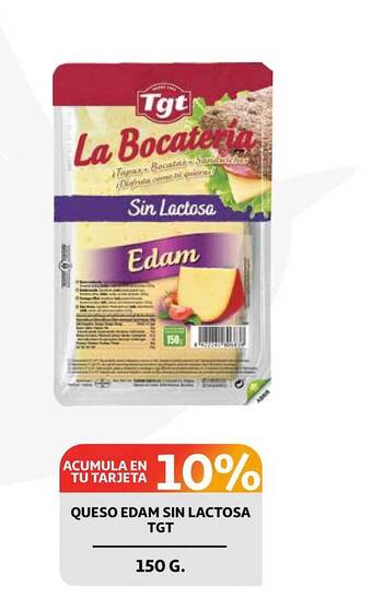 Alcampo Queso edam sin lactosa tgt oferta