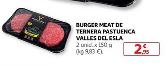 Alcampo Burger meat de ternera pastuenca valles del esla oferta