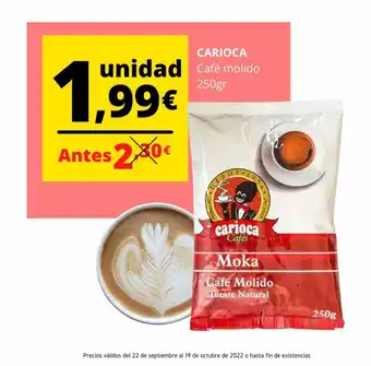 Tu Trébol Hipermercados CARIOCA café molido 250gr oferta