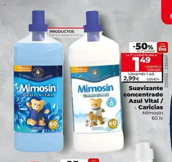 Dia Suavizante Concentrado Azul Vital/Caricias Mimosin oferta