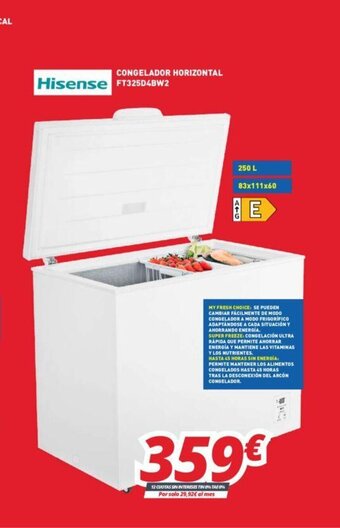 Mi electro Hisense Congelador Horizontal oferta