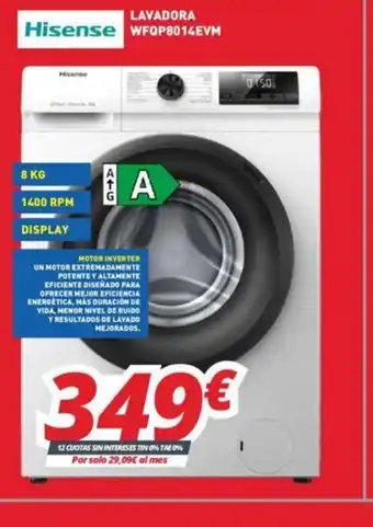 Mi electro Hisense Lavadora WFQP8014EVM oferta