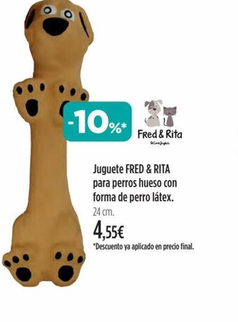 El Corte Inglés Juguete Fred & Rita Para Perros Hueso Con Forma De Perro Latex oferta
