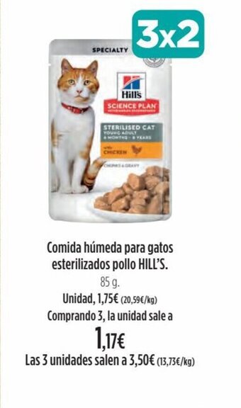 El Corte Inglés Comida Humeda para gatos esterilizados pollo Hill's oferta