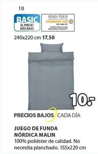 JYSK Juego de funda nórdica malin oferta