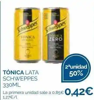 Supermercados La Despensa 2a unidad 50% tónica lata schweppes oferta
