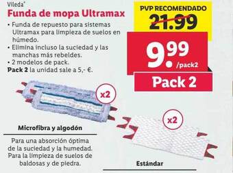 Lidl Vileda funda de mopa ultramax oferta