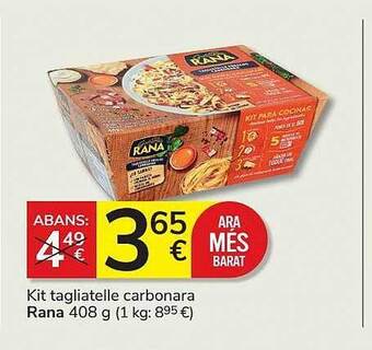 Consum Kit tagliatelle carbonara rana oferta