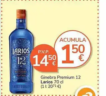 Ginebra premium 12 larios