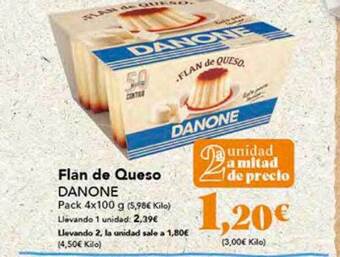 Gadis Flan de queso danone oferta