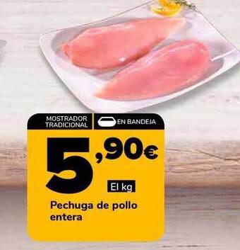 Supeco Pechuga de pollo entera oferta