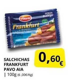 Supermercados MAS Salchichas frankfurt pavo aia oferta
