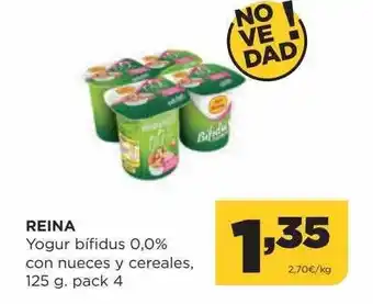 Alimerka Reina yogur bifidus 0.0% con nueces y cereales oferta