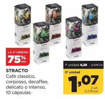 Alimerka La 2a unidad 75% dto stracto café classico corposso decaffee delicato o intenso 10 cápsulas oferta