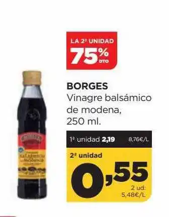 Alimerka La 2a unidad 75% dto borges vinagre balsámico de modena oferta