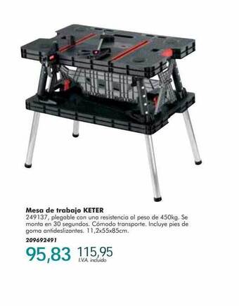 Coinfer Mesa de trabajo keter oferta