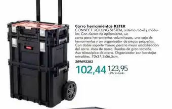 Coinfer Carro herramientas keter connect rolling system oferta