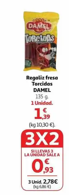 Alcampo Regaliz fresa torcidas damel oferta