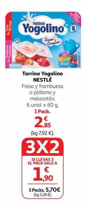 Alcampo Tarrina yogolino nestlé oferta