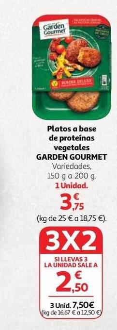 Alcampo Platos a base de proteínas vegetales garden gourmet oferta