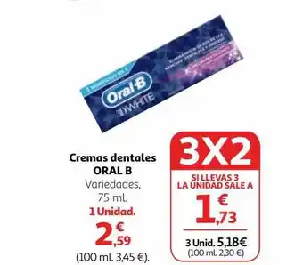 Alcampo Cremas dentales oral b oferta