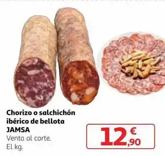 Alcampo Chorizo o salchichón ibérico de bellota jamsa oferta