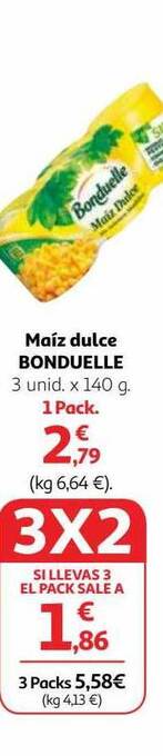 Alcampo Maíz dulce bonduelle oferta