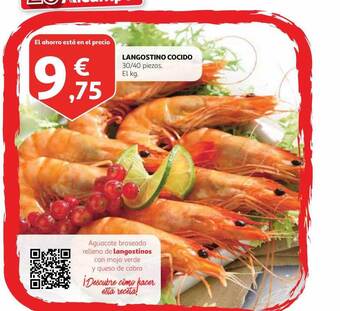 Alcampo Langostino cocido oferta