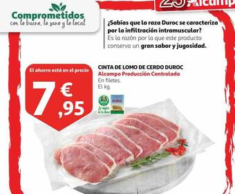 Alcampo Cinta de lomo de cerdo duroc oferta
