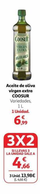 Alcampo Aceite de oliva virgen extra coosur oferta