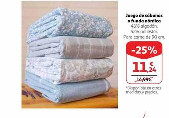 Alcampo Juego de sábanas o funda nórdica oferta