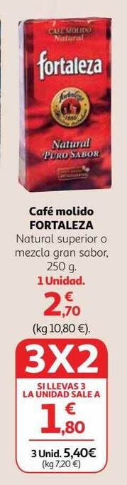 Alcampo Café molido fortaleza oferta