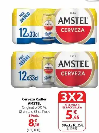 Alcampo Cerveza radler amstel oferta