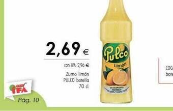 Cash Ifa Zumo limón pulco botella oferta