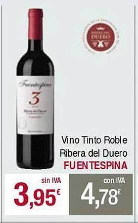 Masymas Vino tinto roble ribera del duero fuentespina oferta