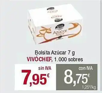 Masymas Bolsita azúcar vivóchef 1.000 sobres oferta