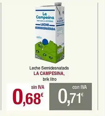 Masymas Leche semidesnatada la campesina brik oferta