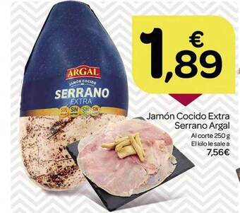 Supermercados El Jamón Jamón cocido extra serrano argal oferta