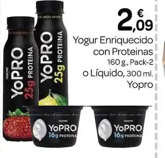 Supermercados El Jamón Yogur enriquecido con proteinas o liquido yopro oferta
