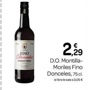 Supermercados El Jamón D.o. montilla-moriles fino donceles oferta