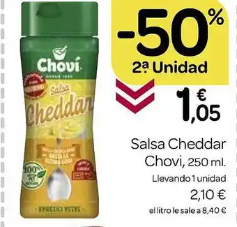 Supermercados El Jamón Salsa cheddar chovi oferta