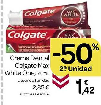 Supermercados El Jamón Crema dental colgate max white one oferta