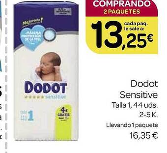 Supermercados El Jamón Dodot sensitive oferta
